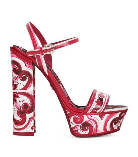 dolce gabbana shoes red|dolce and gabbana platform heels.